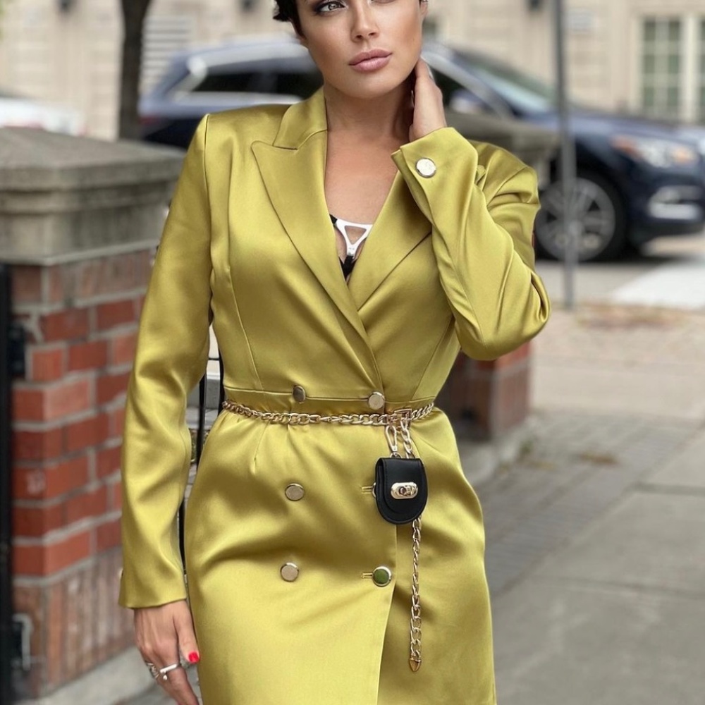 Satin Blazer Dress